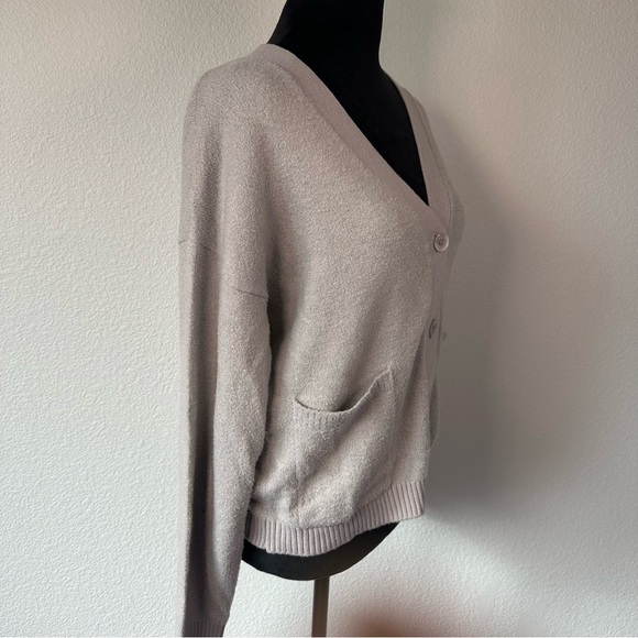 Joie Light Gray Women's Cardigan Sweater Large - Picture 3 of 10